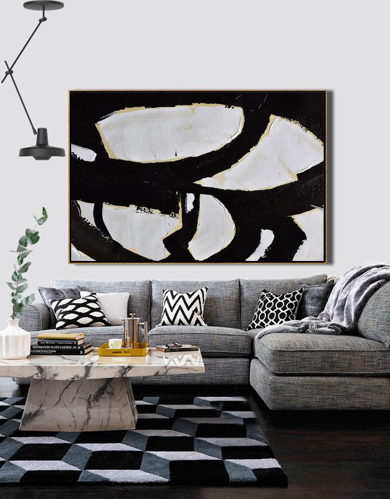 Horizontal Palette Knife Minimalist Art #C31Z